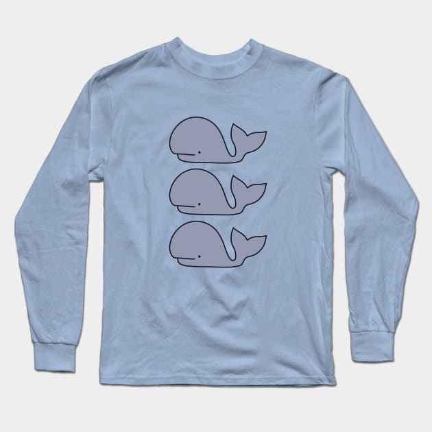 Whale, Whale, Whale! Long Sleeve T-Shirt by novabee